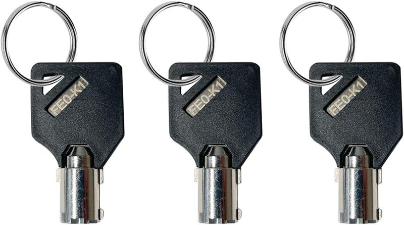 ORTREE OTREE Elevator Key, FEO-K1 Fire Service Key Recall Reset Keys,Copper,Black/Silver,Pack of 3 - Image 1
